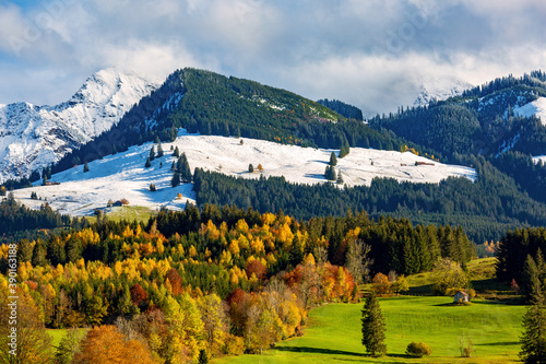 Allgäu - Herbst - Schnee - malerisch - Berge