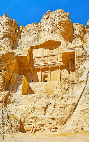 The tomb in rock, Naqsh-e Rustam archaeological site, Iran photo