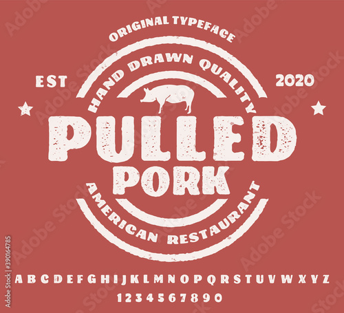 Illustration of business logotype restaurant and cafe. Vector design logo food delivery.