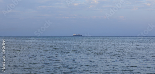 a tanker is floating in the sea © serikbaib