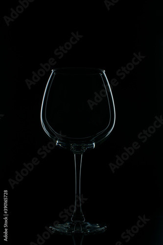 photo of a glass on a dark background