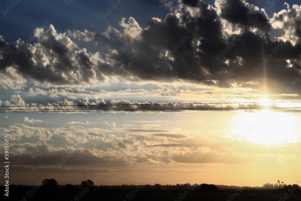 Fototapeta premium sunset over the city