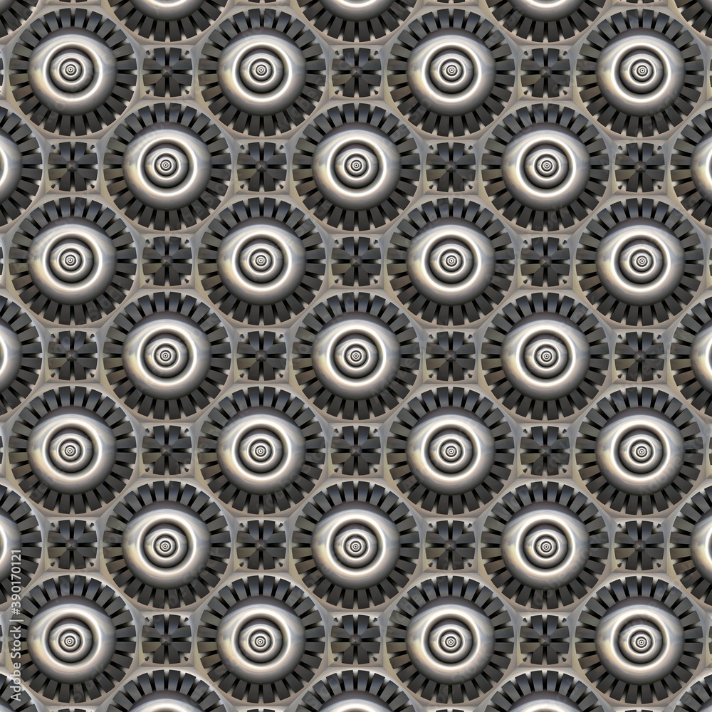 3D relief pattern in a geometric ornament style.