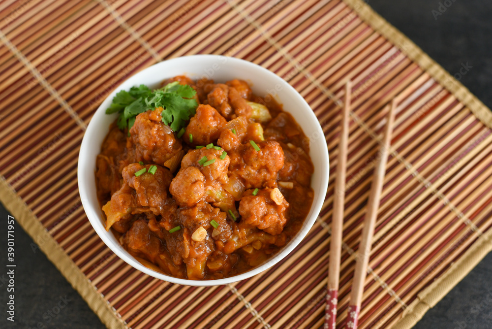 Gobi Manchurian dry and with gravy , Gobi 65 popular street food Delhi