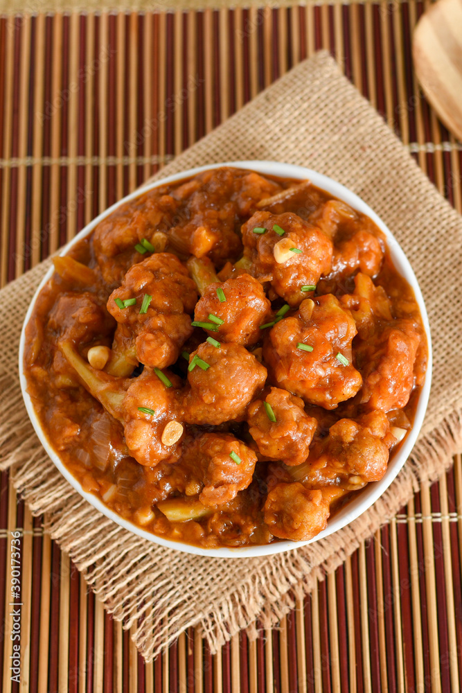 Gobi Manchurian dry and with gravy , Gobi 65 popular street food Delhi
