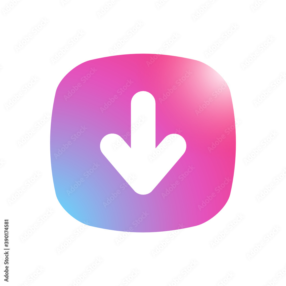Arrow Downward - Mobile App Icon Arrow Downward - Mobile App Icon