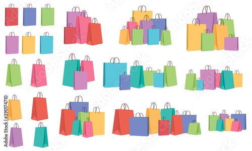 Purchased packages for an online store design on a white background
