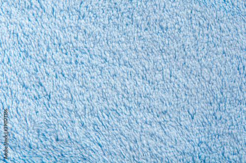 Blue fabric fluffy material texture background