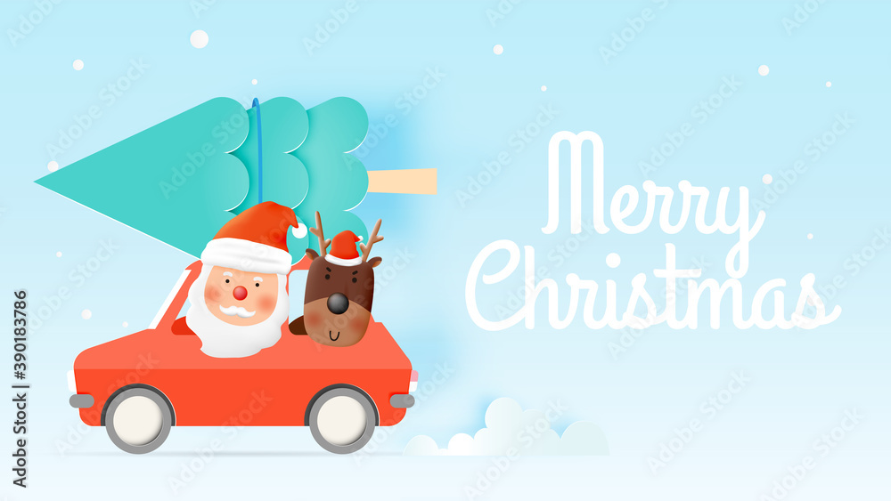 Santa claus and reindeer Santa claus and reindeer