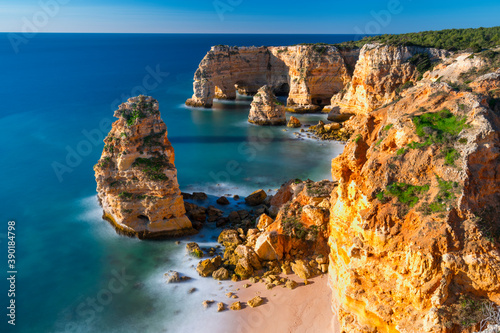 Obraz na plátně Praia da Marinha, Algarve, Atlantic Ocean, Portugal, Europe