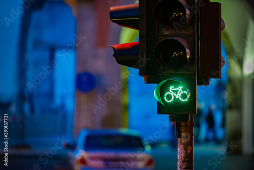 traffic light in munich bavaria germany photo