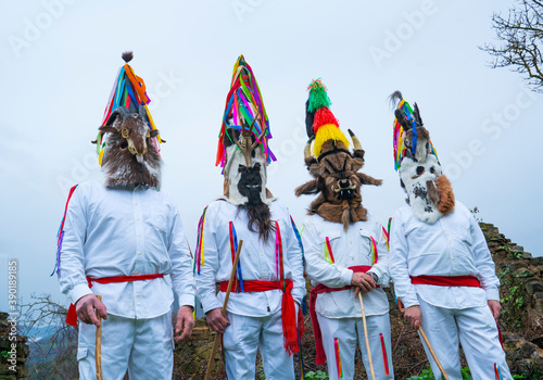 Zamarrones, Antruido Carnival, Piasca, Liébana Valley, Cantabria, Spain, Europe photo