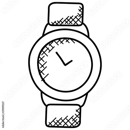 
Wristwatch vector icon, presenting active service timing of a website  
