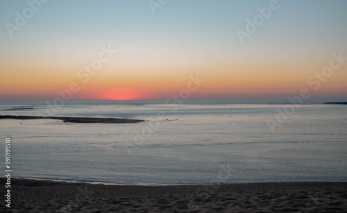 Sonnenuntergang von der Dune du pilat aus gesehen