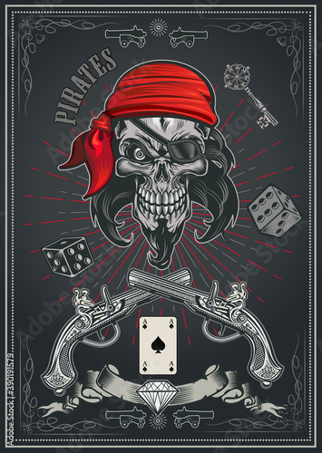 Jolly Roger Pirate skull