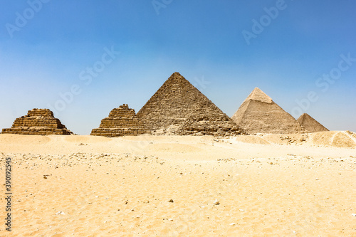 Egypt  Giza. Desert of ancient Cairo. Excursion.