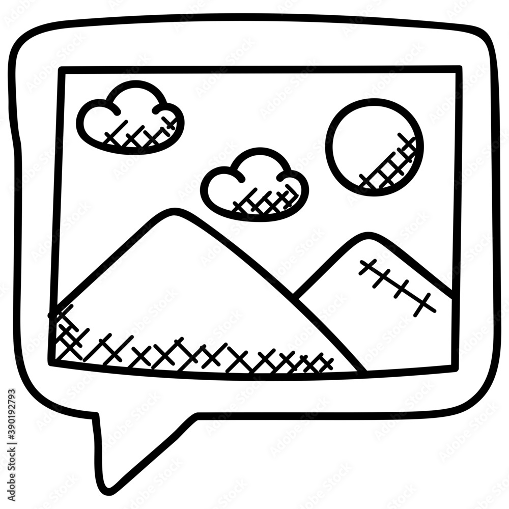 An image of landscape in a message bubble depicting the hill map pointer
An image of landscape in a message bubble depicting the hill map pointer