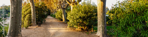 Panoramic view of the entrance to the Can Solei i Ca l'Arnús park. Badalona, Barcelona photo