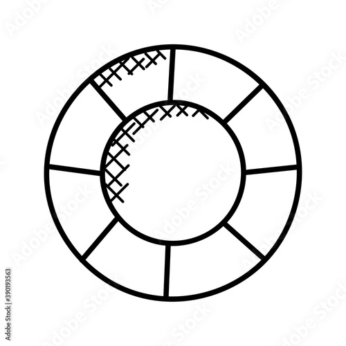 
Doodle icon design of lifebelt
