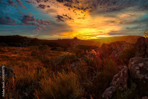 Sunset in the valley, Tandil, Buenos Aires, Argentina 