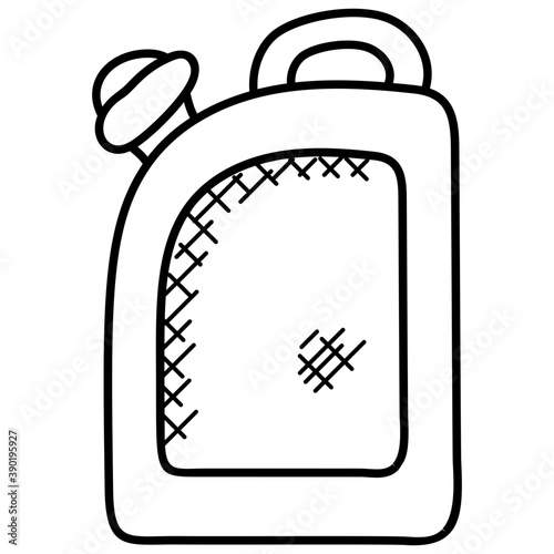 
A container filled with petrol
