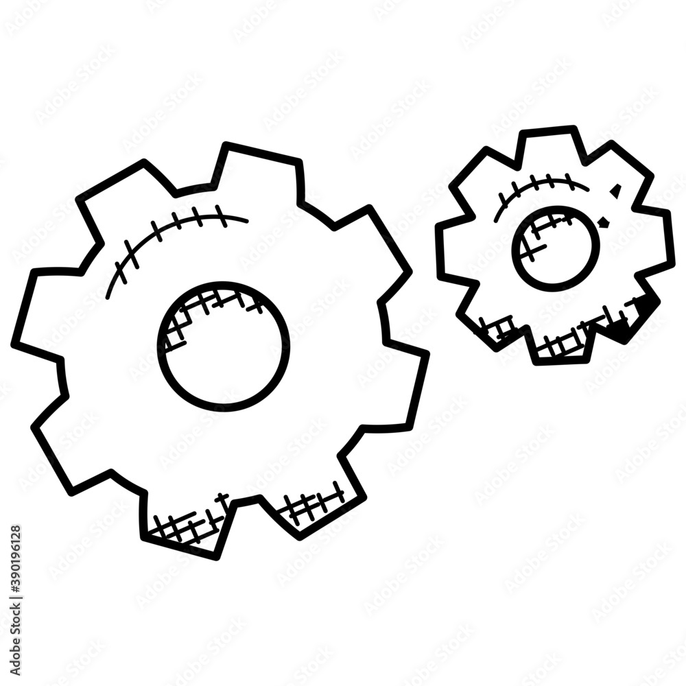 
Setting and configurations with cogs design icon
