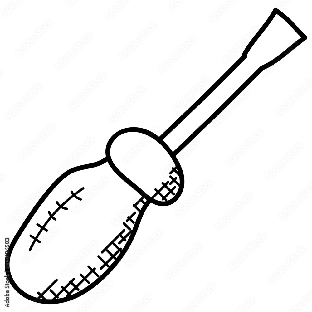 Screwdriver, hardware tool used by technicians, electricians and plumbers for tightening/ untightening screws
Screwdriver, hardware tool used by technicians, electricians and plumbers for tightening/ untightening screws