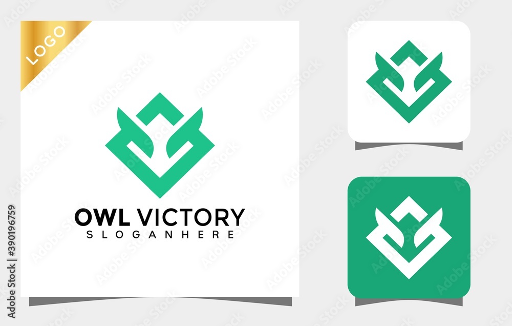 Letter V Owl logo designs vector Illustration Letter V Owl logo designs vector Illustration