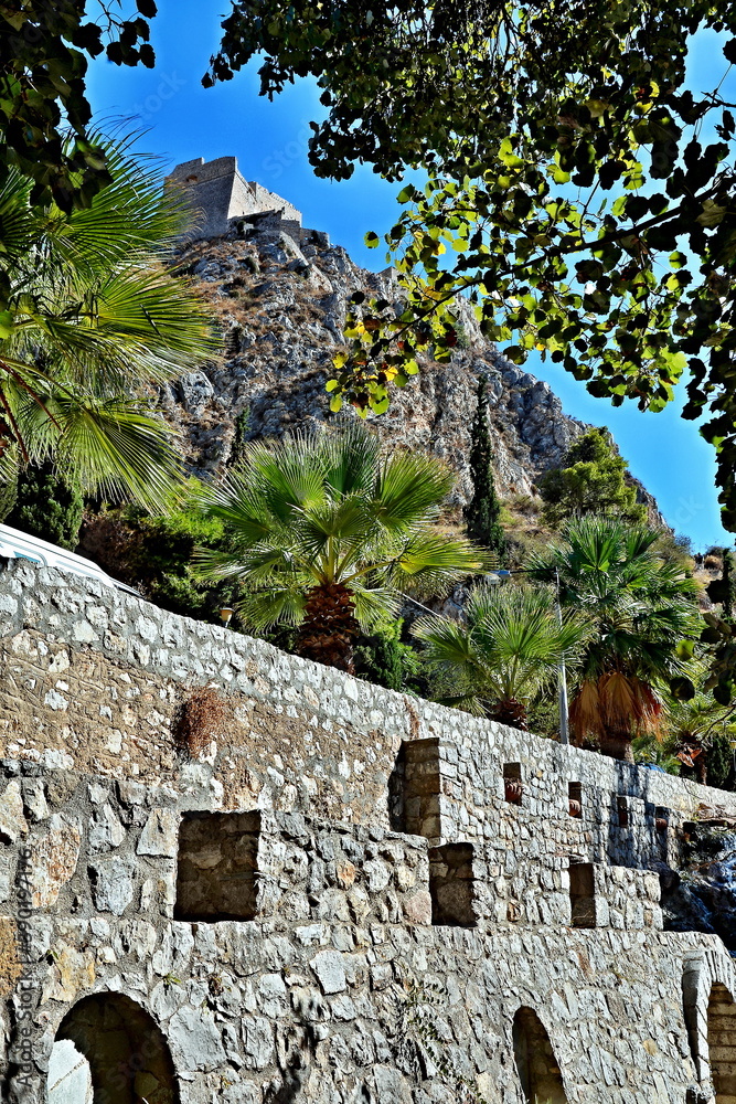 Greece-view on the fort Palamidi from town Nafplion