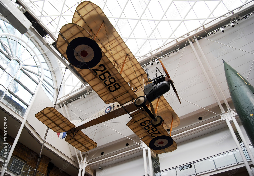 Fototapeta premium London / England, UK - August 10, 2008: Royal Aircraft Factory BE2C