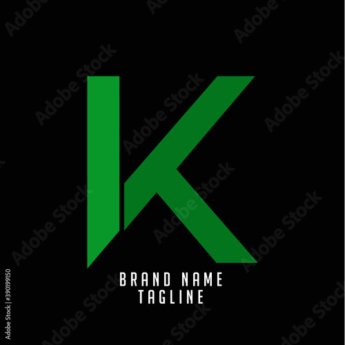 VK initials logo, name initials logo, company initials logo, person initials logo