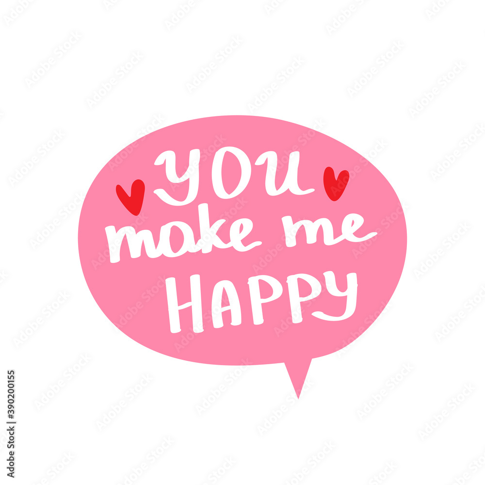 You make me happy beautiful lettering
