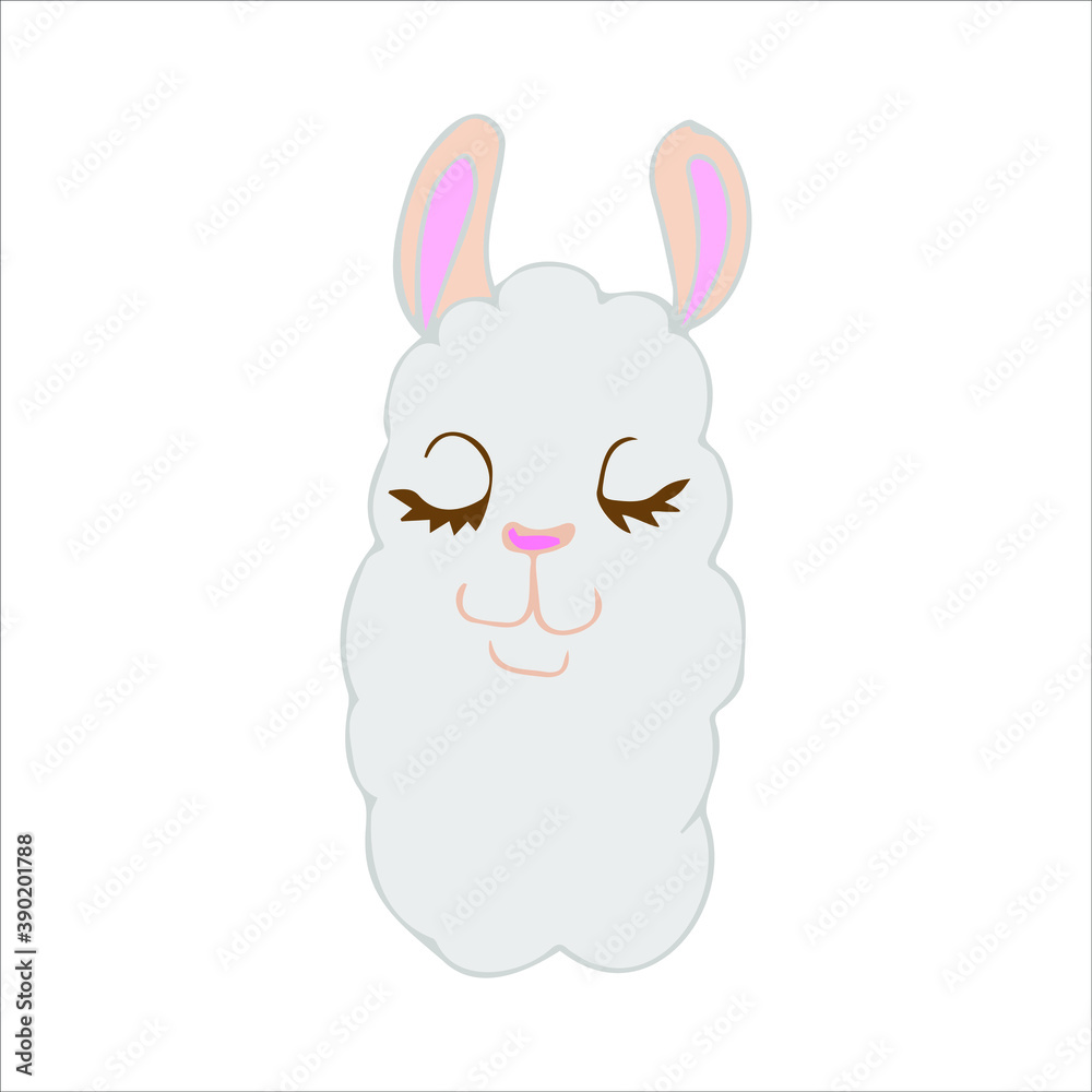 Fototapeta premium lama had on the white background