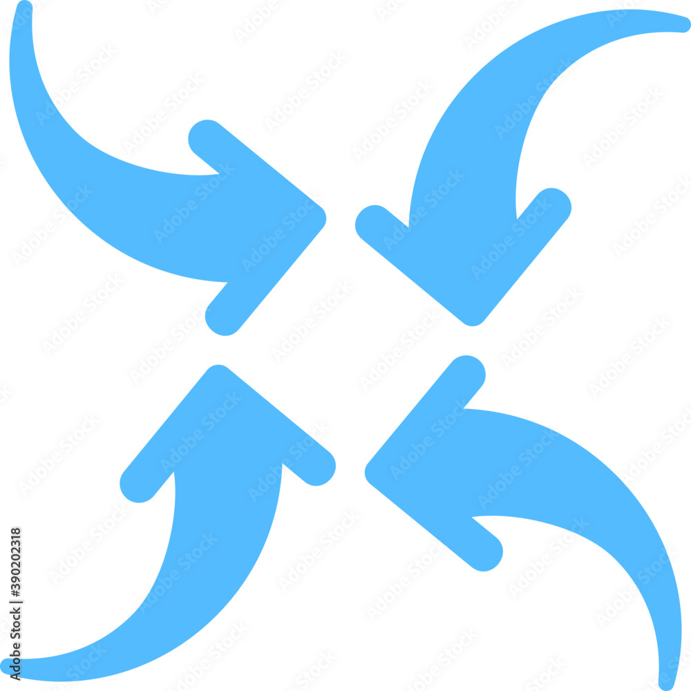 Four arrows with double arrowheads pointing to center
Four arrows with double arrowheads pointing to center