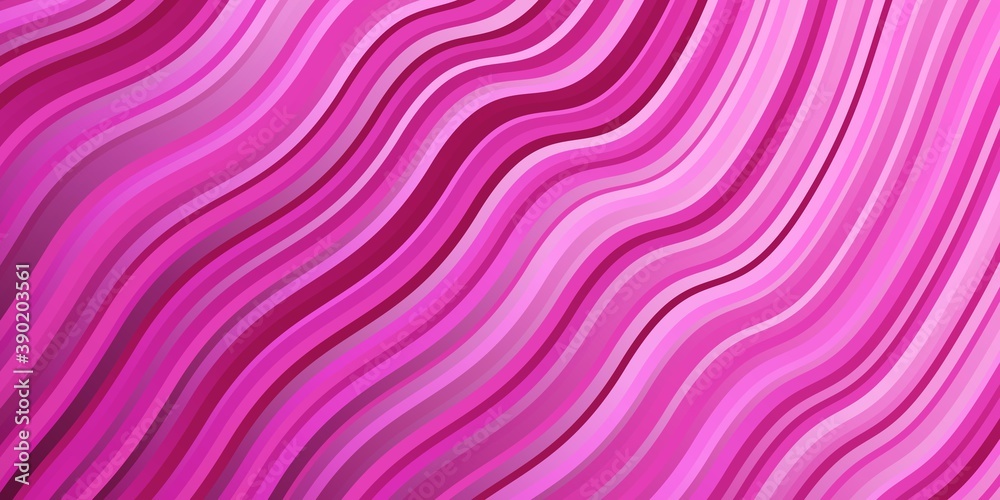 Light Pink vector template with curved lines. Light Pink vector template with curved lines.