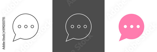 Chat and Speech Bubble icon vector illustration logo template for many purpose