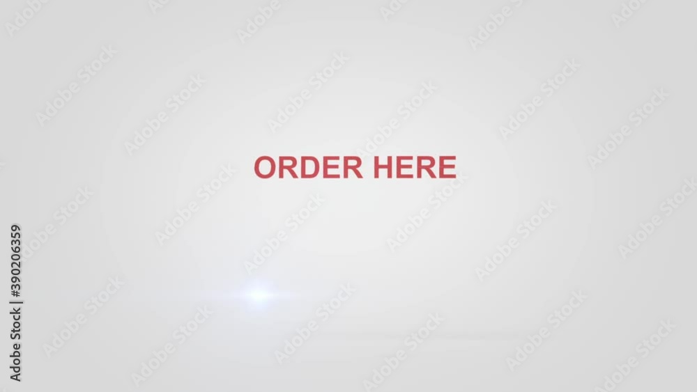 Order here opener end screen animation. Advertising title reveal.
Order here opener end screen animation. Advertising title reveal.