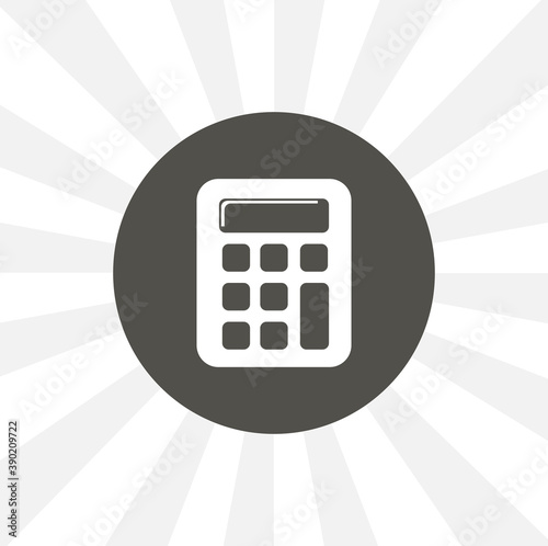 Calculator isolated simple solid vector icon