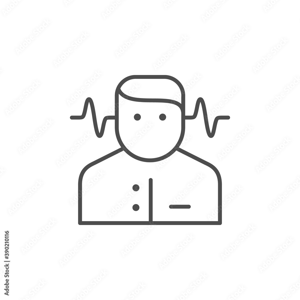 Clear mind line outline icon