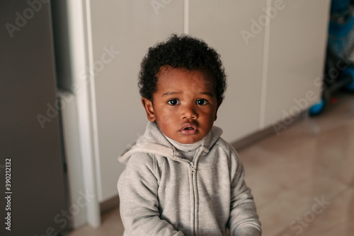 Adorable multiracial toddler photo