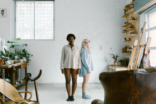 interracial women portrait.
