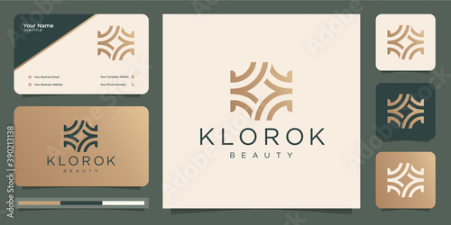 beauty minimalist line letter K double.nature,hotel,letter K,skin care,spa product. Premium vector