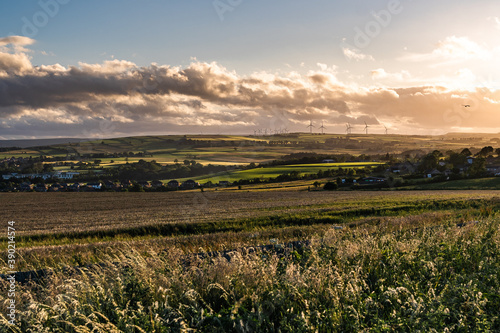 Panoramic view of Penistone in Yorkshire, England, UK