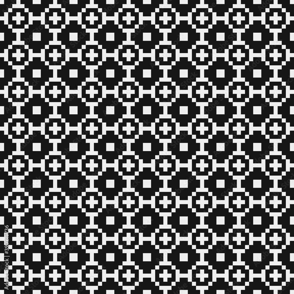 Fototapeta premium Abstract Cross Pattern Dots Logo generative computational art illustration