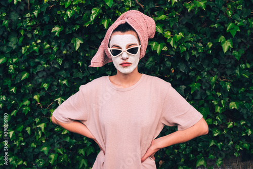 Face mask and sunglasses