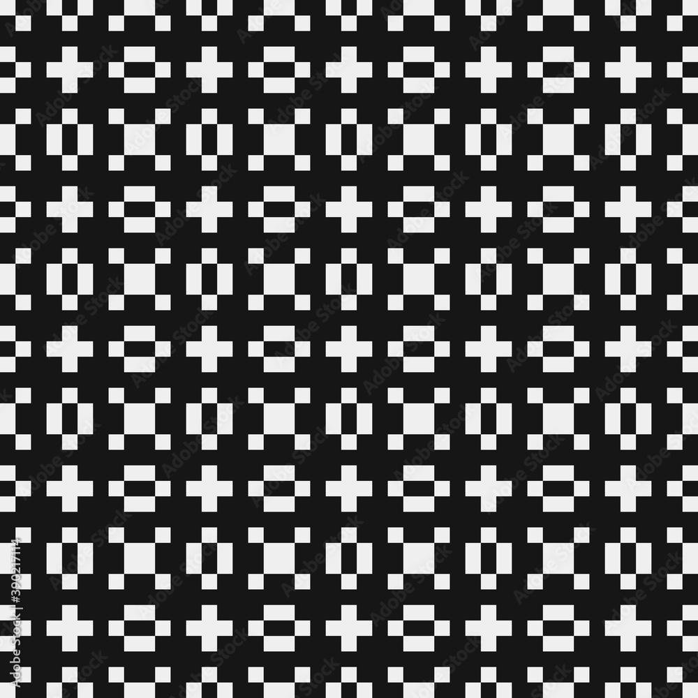 Fototapeta premium Abstract Cross Pattern Dots Logo generative computational art illustration