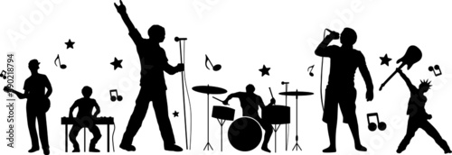 BAND STAGE Music Festival Silhouette