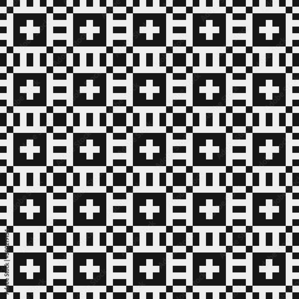 Abstract Cross Pattern Dots Logo generative computational art illustration