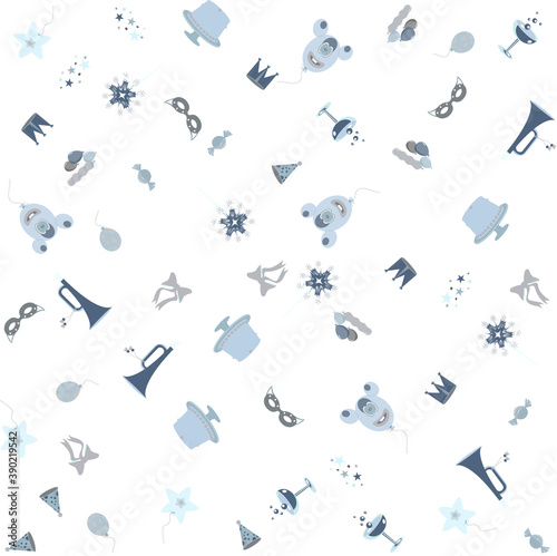 Vector shapes created for black and white party concept