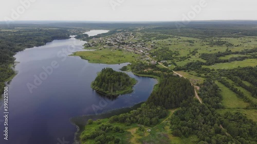 George Lake. Village Georgievskaya. Velsky district, Arkhangelsk region photo